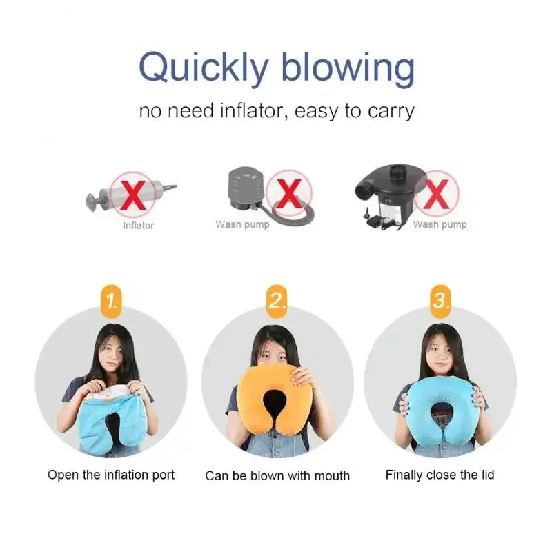 1/2Pcs Memory U Shaped Travel Air Pillow Neck Support Head Rest Cushion Gift Comfortable Pillows For Travel/Daily Relax