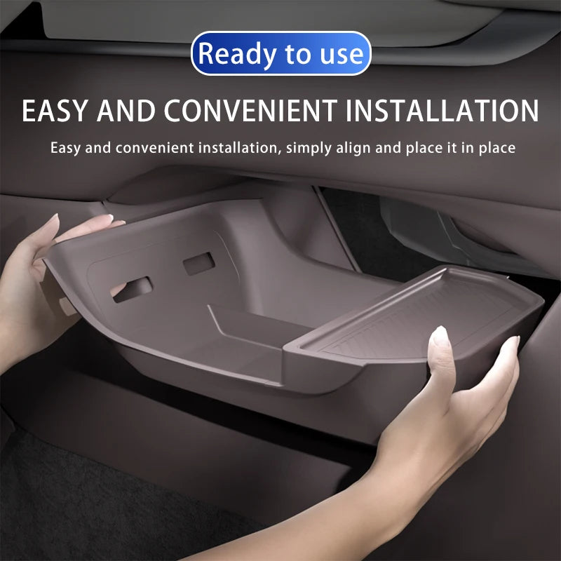 For ZEEKR 7X 2025 The storage box below the center console Double-layer silicone storage box Car interior accessories