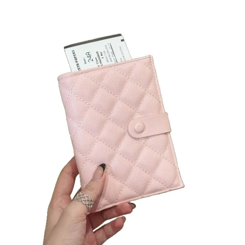 Leather Passport Holder Covers Case Multi-functional Travel Credit Card Wallet Cute Passport Book for Women Hasp Passport Cover