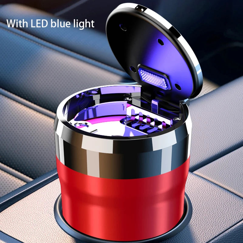 Portable car LED ashtray ceramic liner smokeless car bracket box for Mercedes Benz GLA GLB GLC GLE GLS SLS G63 W166 W214 W140