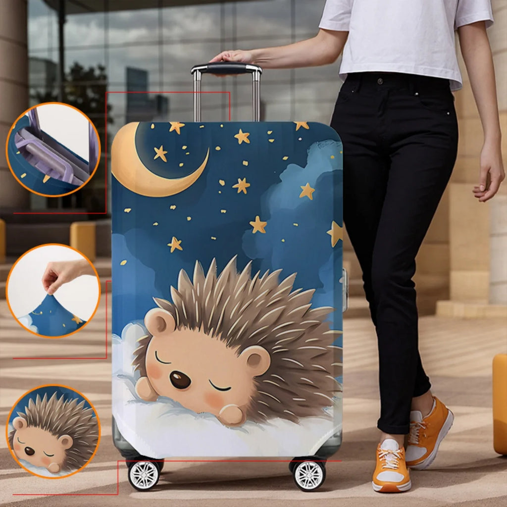 Animal pattern luggage protection cover, set suitable for 18-32 inch luggage cover, suitcase handle cover, travel accessories