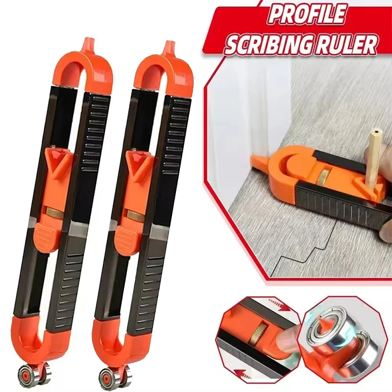 Profile Scribing Ruler Contour Gauge With Lock Adjustable Locking Precise Woodworking Measuring Gauge Measurement Tool