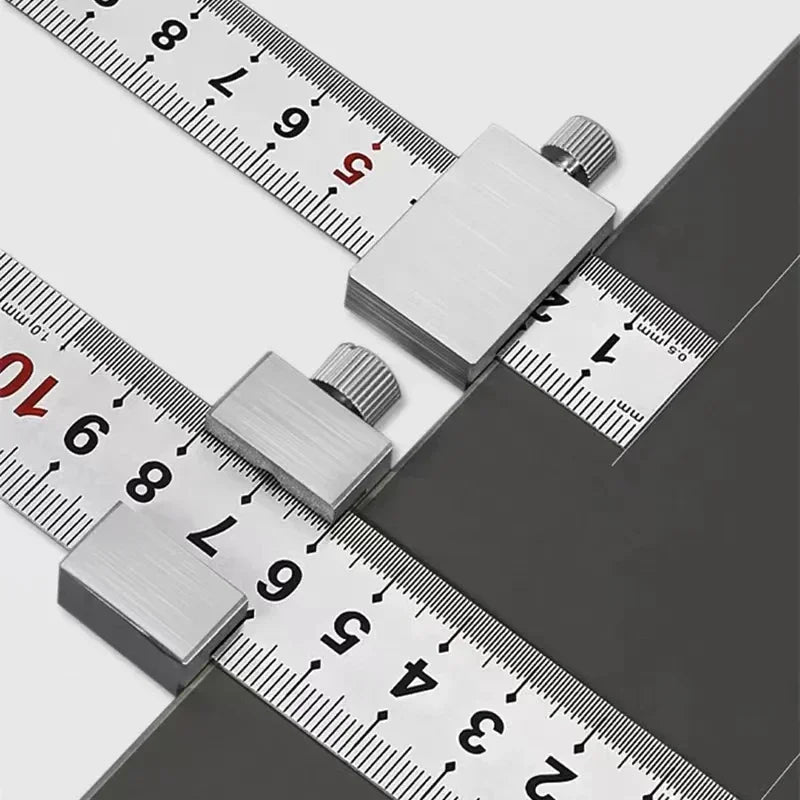 15/20/30/40cm Woodworking Dedicated Steel Rule Limiter Stop Block Adjustable Stainless Steel Position Locator Precise Measuring