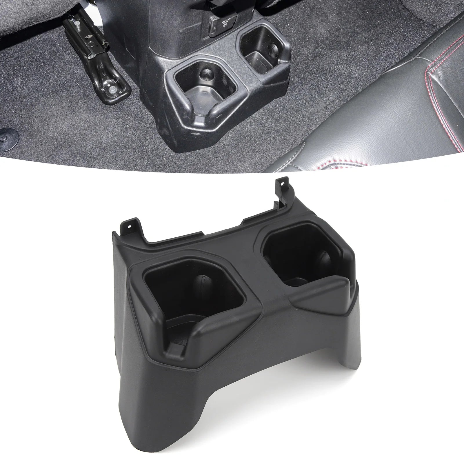 Car Cup Holder 6BN67TX7AC Rear Center Console Drink Holder For Jeep Wrangler JL 2018 2019 2020 2021 2022 2023