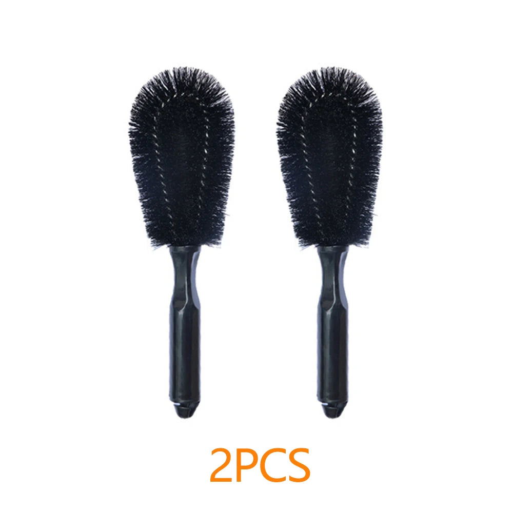 Car Wheel Brush Tire Cleaning Brushes Tools Car Rim Scrubber Cleaner Duster Handle Motorcycle Truck Wheels Car Detailing Brush
