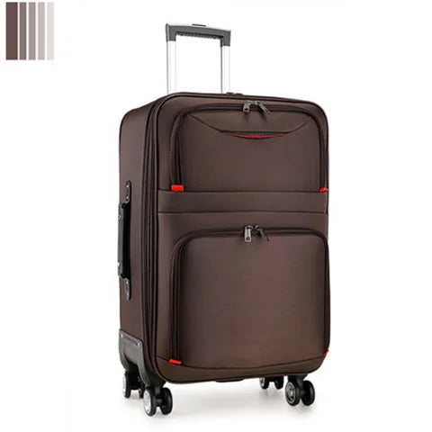 Large Capacity Suitcase with Combination Lock Luggage Travel Boardable Waterproof Oxford Fabric Trolley Case 28-Inch Oversized