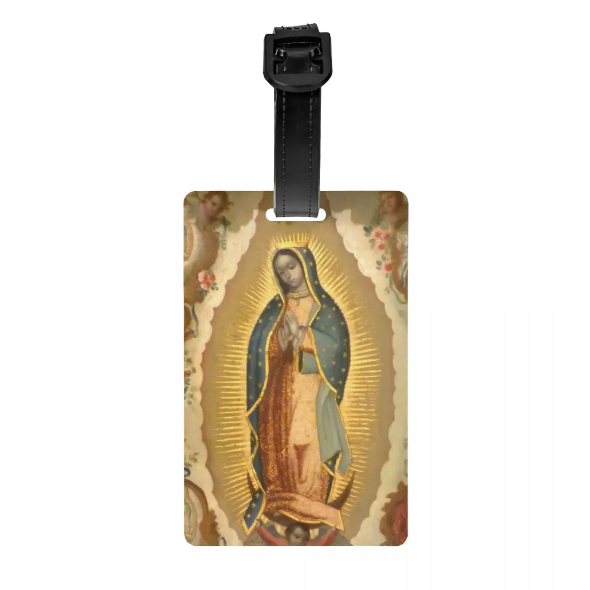 Custom Virgin Mary Luggage Tag Privacy Protection Catholic Christian Baggage Tags Travel Bag Labels Suitcase