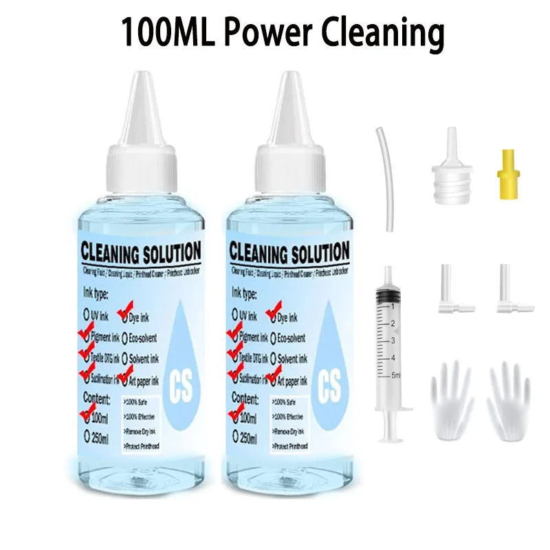 Printhead Cleaner Nozzle Cleaner 100 ml Print Head Cleaning Liquid for Printhead Cleaner Epson HP Canon Brother Inkjet Printer P