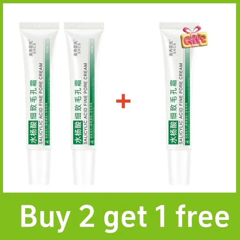 Salicylic Acid Pore Clearing Cream Shrink Pores Remove Blackheads Acne Brighten Moisturizing Smooth Skin Care Korean Products