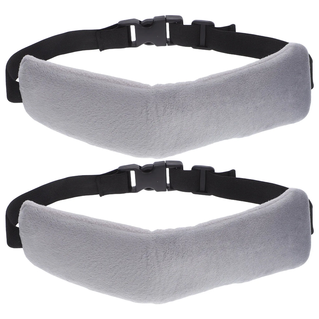 2Pcs Airplane Neck Support Band Adjustable Headrest Sleep Aid for Plane Car Travel Pillow Adult Neck Pillow