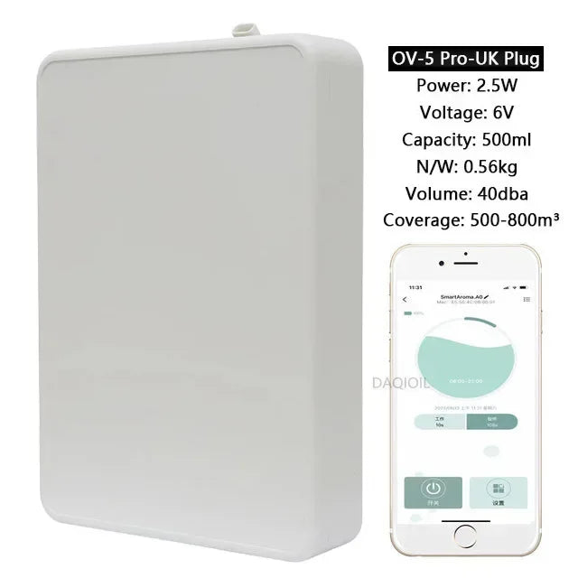 Smart Aroma Diffuser Wall Mounted Essential Oil Diffuser  APP Control Fragrance Diffuser Big Coverage Scent Machine Hotel Home