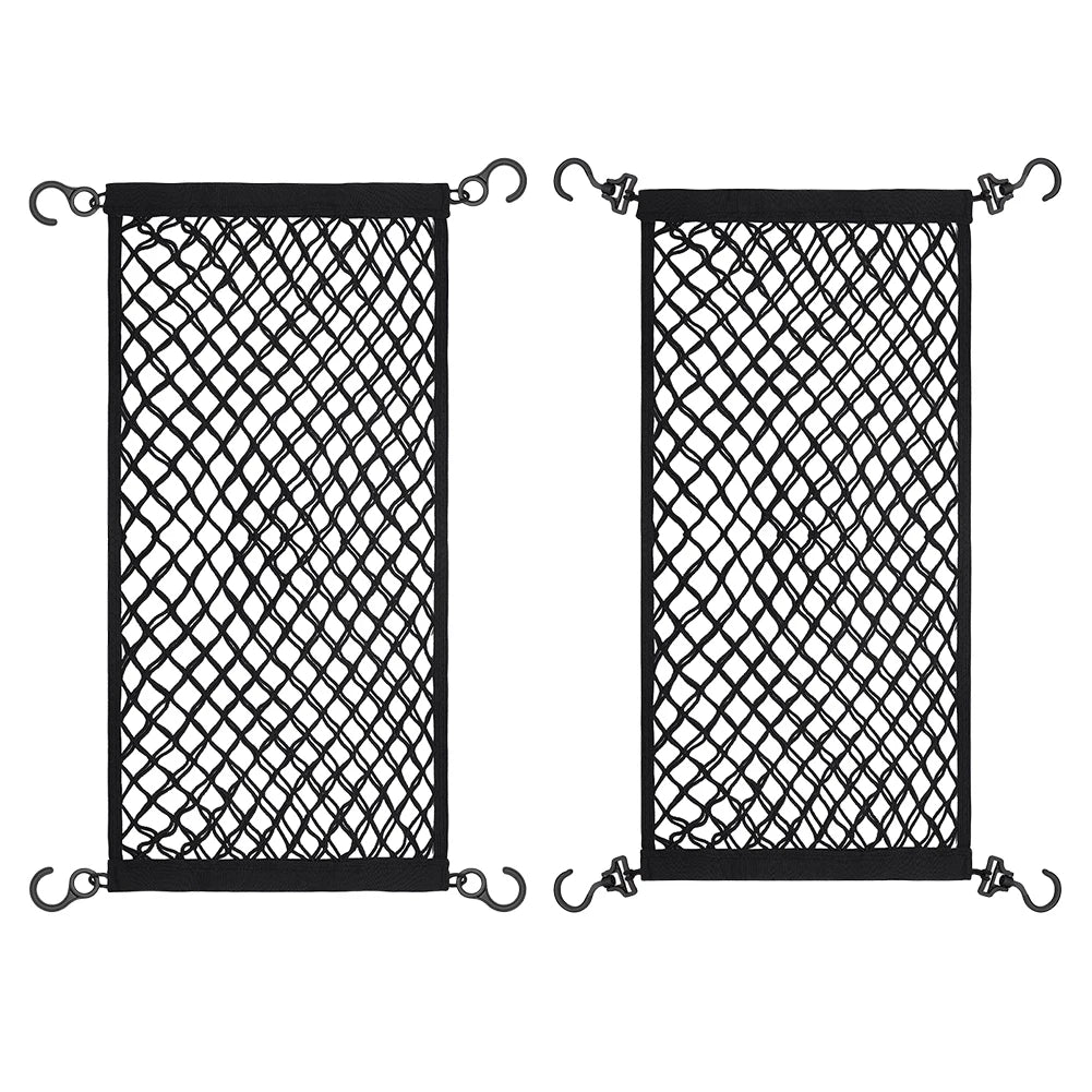 Net Storage Bag Elastic Camping Cart Storage Bag Foldable Car Cargo Net Pocket Dual Layer for Folding Trolley Cart Beach Cart