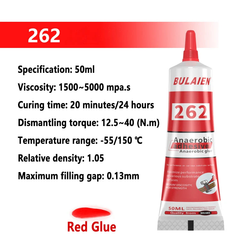50ml Threadlocker Screw Glue Quickly Cured Thread Locking Agent Anaerobic Adhesive Corrosion-Resistant Anti-Loosening Glue