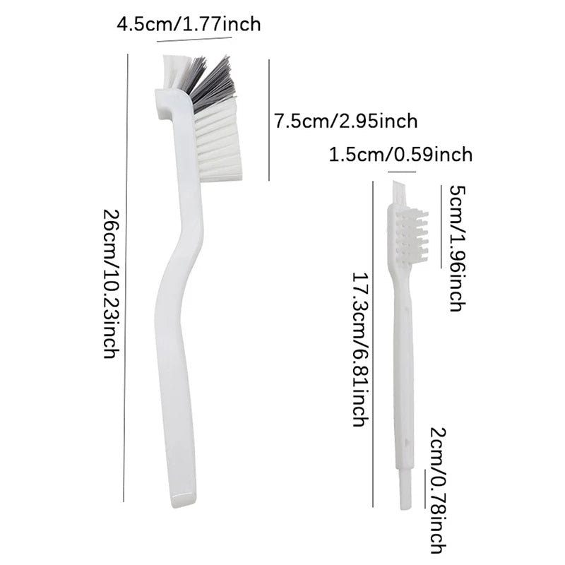 2Pcs Plastic Cleaning Brush Clean Narrow Long Handle Milk Bottle Glass Tube Pan Bowl Home Kitchen Tools