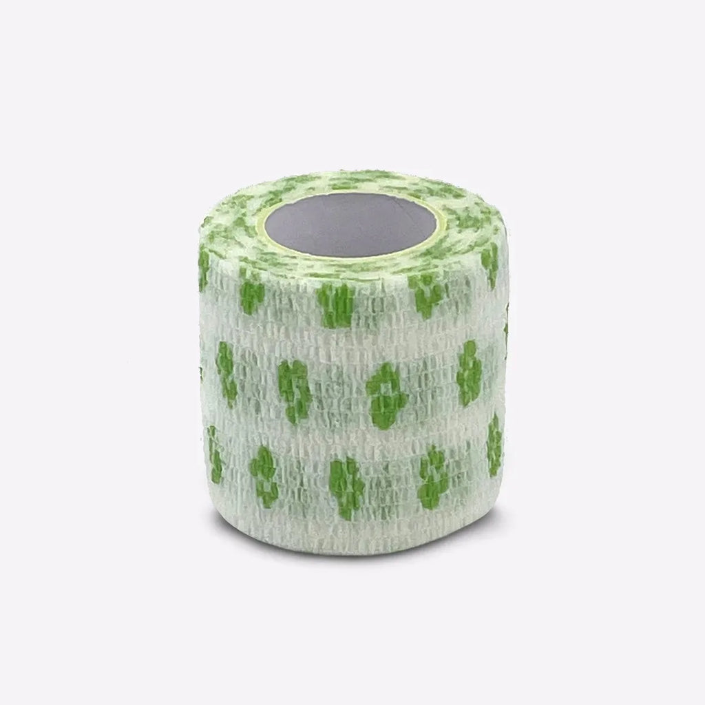 Printed Self Elastic Adhesive Athletic Tape Wraps 2.5cm Sports Colorful Bandage for Tattooing Finger Joint Knee Pet