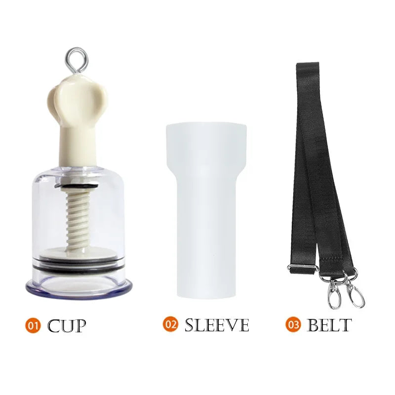 Men'S Home Exercise Set Relax Muscles And Vacuum Cupping Stretching Trainer Manual Massage Rotating Handle Cupping Suction Cup