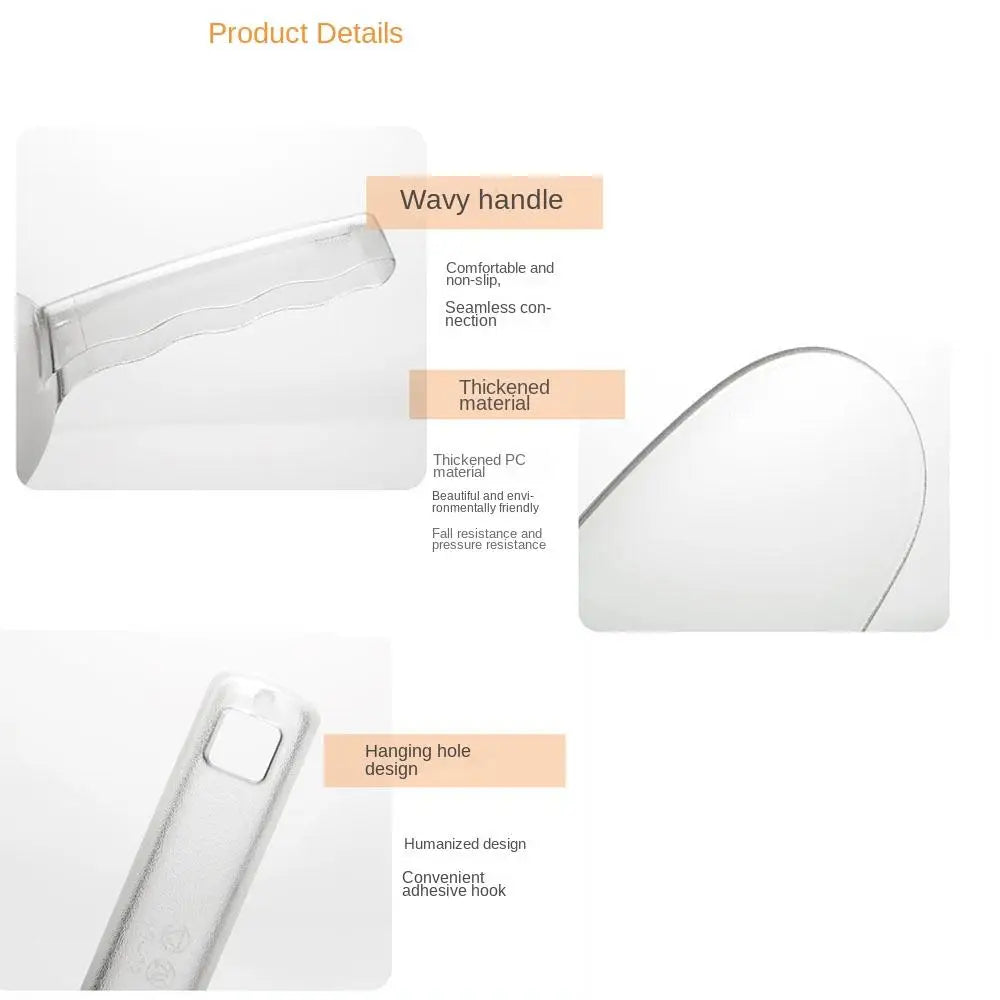Plastic Ice Scoops Transparent Ice Shovel Grain Spoon Multifunctional Bar Buffet Kitchen Gadget Dessert Grain Dry Goods Shovel