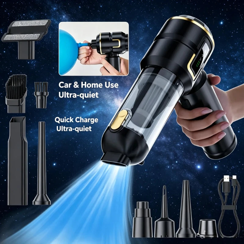 Cordless Portable Mini Car Vacuum Cleaner 998000PA Strong Suction Wireless Handheld Auto Cleaning Tool