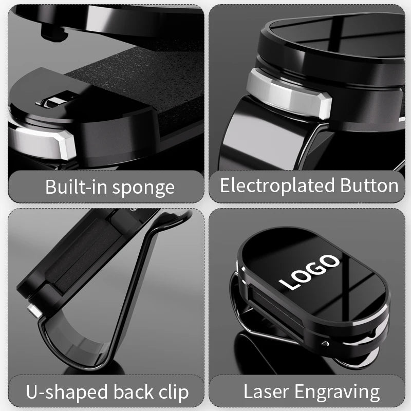 Universal Car Sun Visor Glasses Clip Anti Slip Sponge Sunglasses Holder Auto Interior Storage Gadget Decor Car Accessories Parts