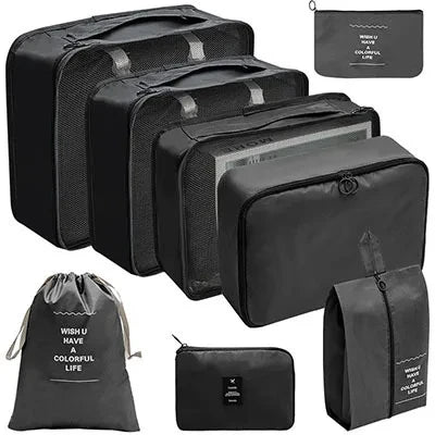 8Pcs/Set Travel Organizer Storage Bags Suitcase Packing Cubes Cases Travel accessories Wardrobe Luggage Clothes Shoe Pouch