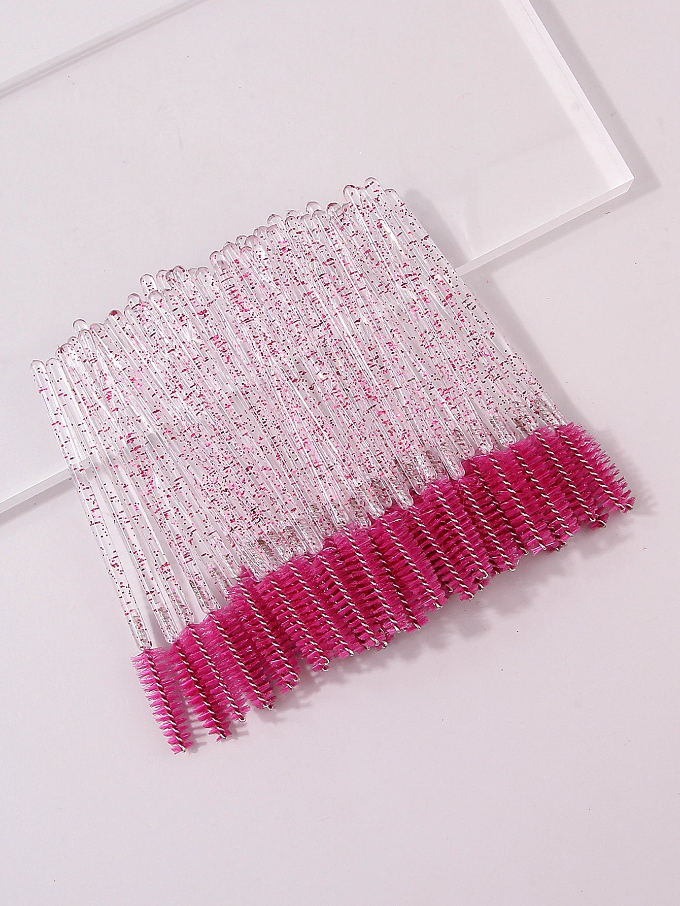 50pcs Reusable Crystal Rod Eyelash Brush Eyelash Comb Eyebrow Comb Eyelash Curl Spiral Multi Purpose Portable Makeup Brush