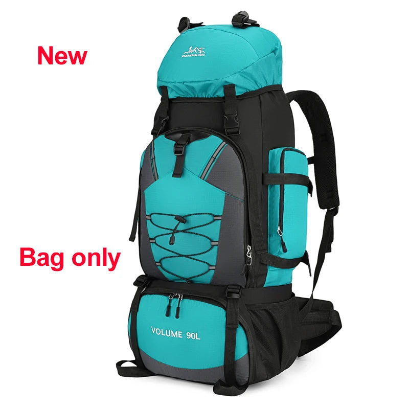 90L Waterproof Hiking Camping Backpack Trekking Bag Rucksack Large Capacity Travel Outdoor Sports Bags Camping Equipment Men