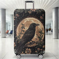 Moonnight Crow Flower Pattern Luggage Protective Cover, suitable for 18-32 inch luggage covers, luggage handle gloves, travel ac
