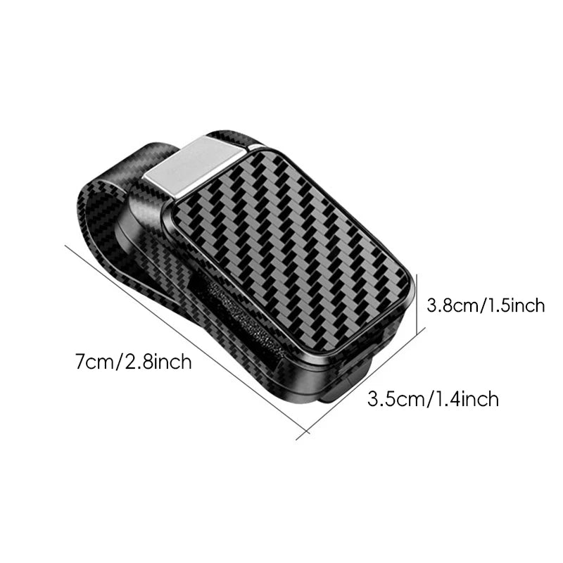 Universal Car Sun Visor Glasses Clip Carbon Fiber Portable Eyeglasses Sunglasses Storage Holder Car Interior Accessories