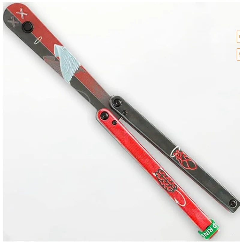 Practice Balisong Training Folding Flail Knife Outdoor Trainer Tanto Pocket No Sharp EDC Tools Fidget Knife Toy Outdoor Tools