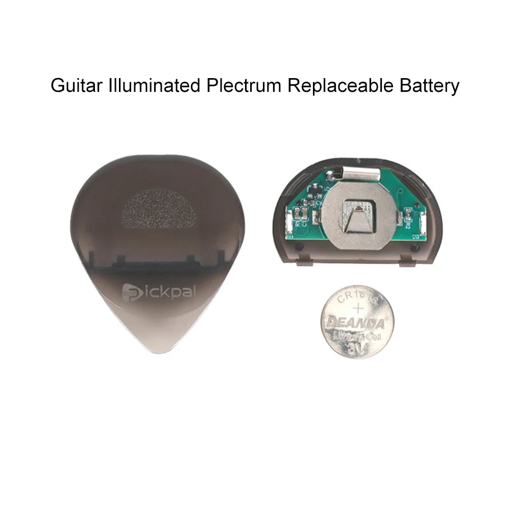 LED Luminous Guitar Pick ABS Electric Guitar Pick with High-Sensitivity LED Light Non-Slip for Bass Electric Guitarists