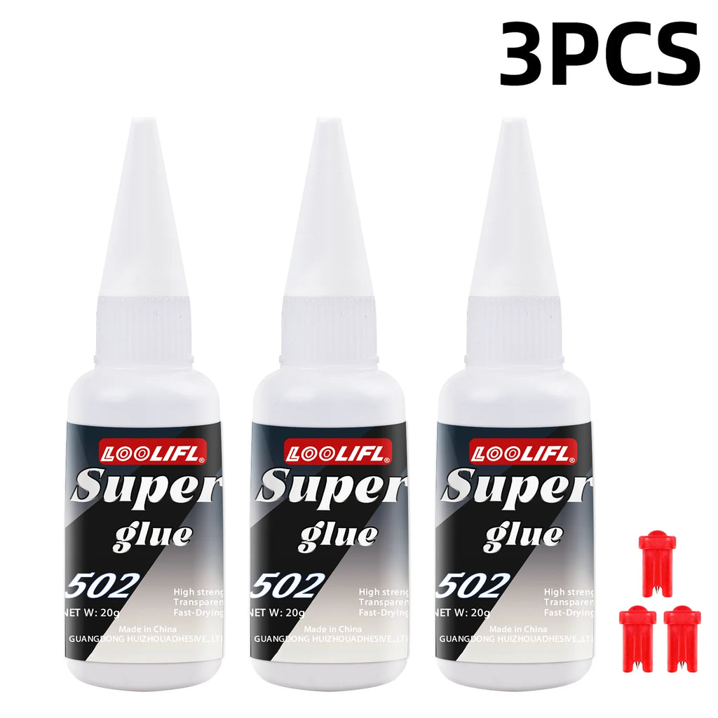 20ml 502 Glue Super Strong Instant Adhesive Fast Drying Cyanoacrylate Glue for Metal Plastic Wood Ceramic