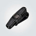 Ticket Card Receipt Clipboard Fastener Glasses Holder Carbon Fiber Car Sun Visor Sunglasses Clip 180 Degree Rotational Double Ended Mount Auto Interior Storage Organizer Accessories Tools
