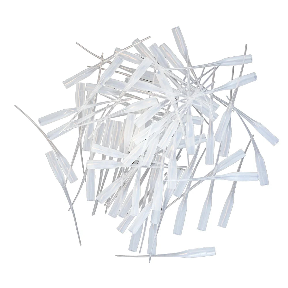 100pcs 502 Tool Needle Tube Instant Super Glue Dropping Tube Nozzle Adhesive Bottle Cap Catheter Dropper