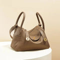 Women's Handbag 2026 New Style Top Layer Cowhide Leather Lundy Mini Doctor Bag Genuine Leather Handbag Single Shoulder Crossb