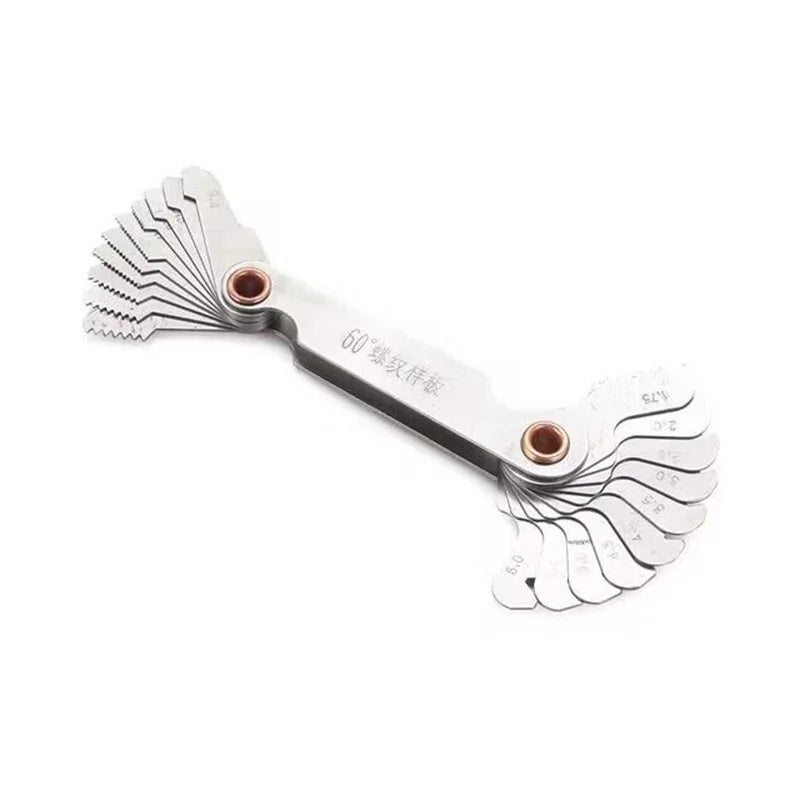 55/60 Degree Metric Inch Thread Plug Gauge Gear Tooth Screw Pitch Gauges Measuring Center Metrisch Thread Measurement Tools