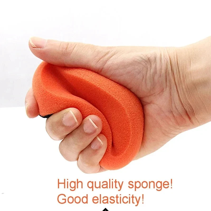 4 Inch Foam Wax Applicator Pads with Red Handle Soft Sponge Polishing Pads for Car Cleaning and Paint Maintenance