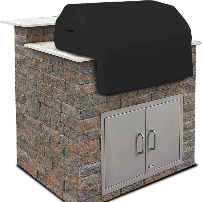 Outdoor BBQ Grill Cover with Built-in Rack Oxford Waterproof Sunproof for Patio