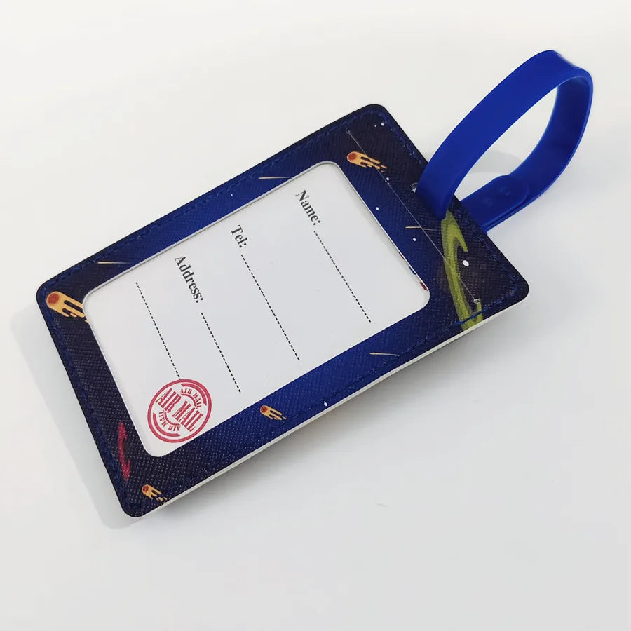 Creative Astronaut Luggage Tag Travel Accessories PU Suitcase ID Addres Holder Baggage Boarding Tag High Quality Portable Label