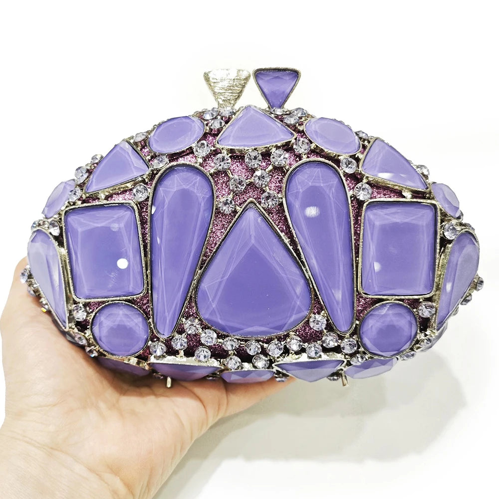 New Large Rhinestone Evening Bag Crystal Dinner Bag WHTUOHENG  Diamond Clutch Women's Bag Luxury Formal Party Bags And Handbags
