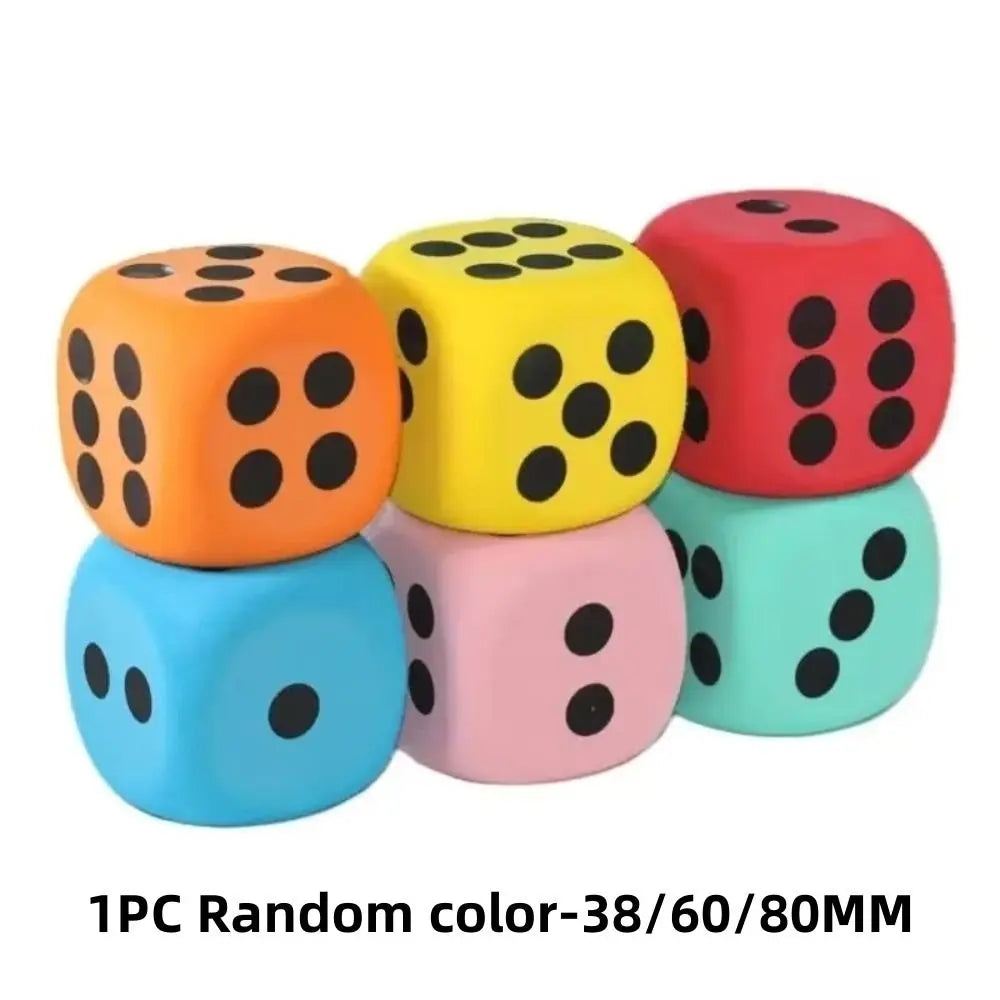 1PC 60/80mm Dot Dices Counting Toy Learning Aids Six Sides Dices Classroom Math Teaching for Class Board Game Point Dice