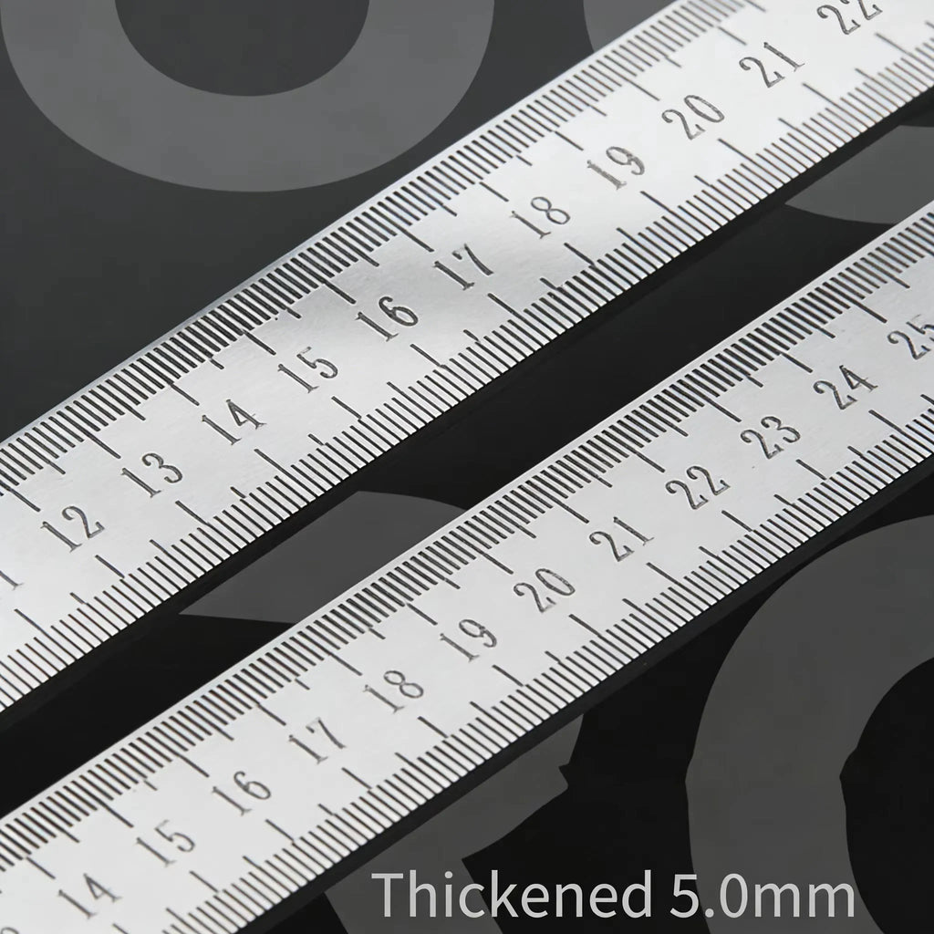 20 Inch Dual Use Stainless Steel Ruler Measuring & Emergency Window Breaking Survival Tool