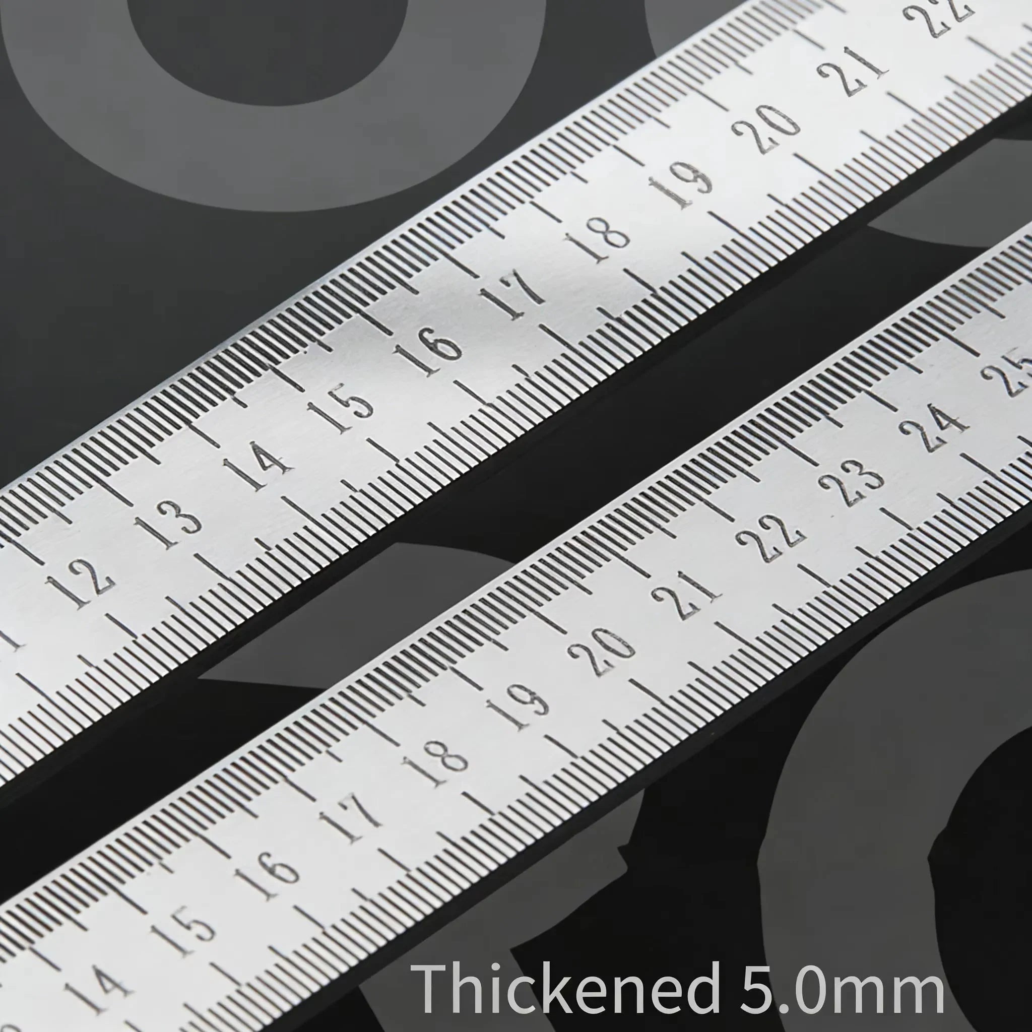20 Inch Dual Use Stainless Steel Ruler Measuring & Emergency Window Breaking Survival Tool