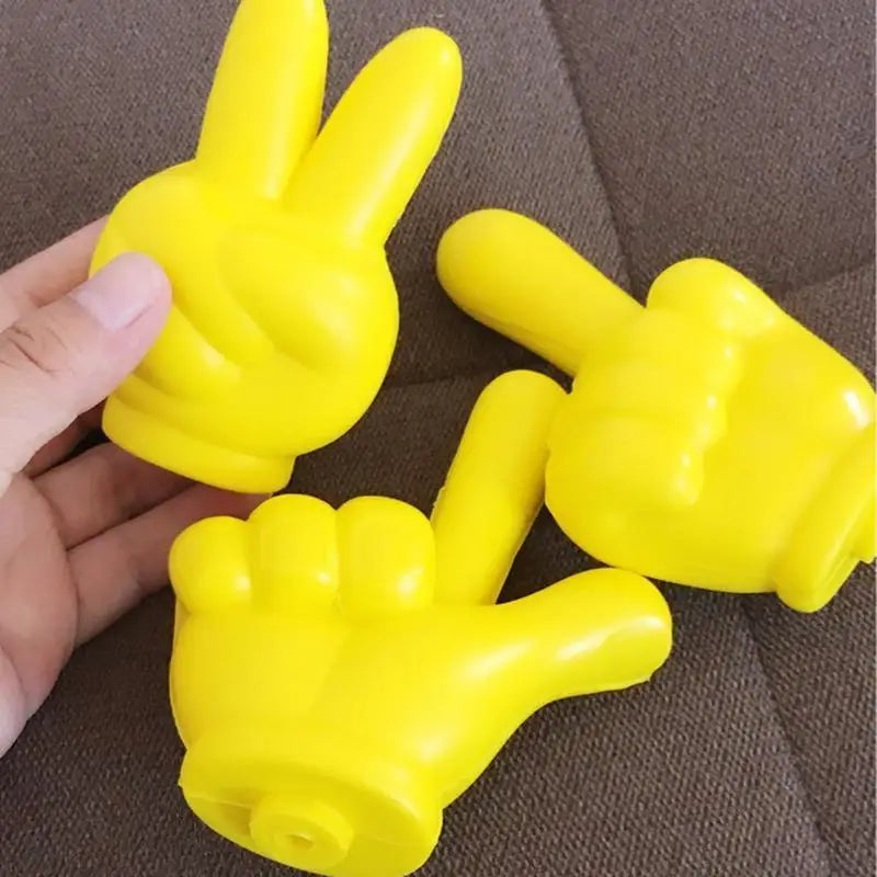 1PC Cute Victory Finger Car Antenna Topper EVA Yellow Decorative Car Topper Antenna Balls Creative Car Styling Tool Dropship