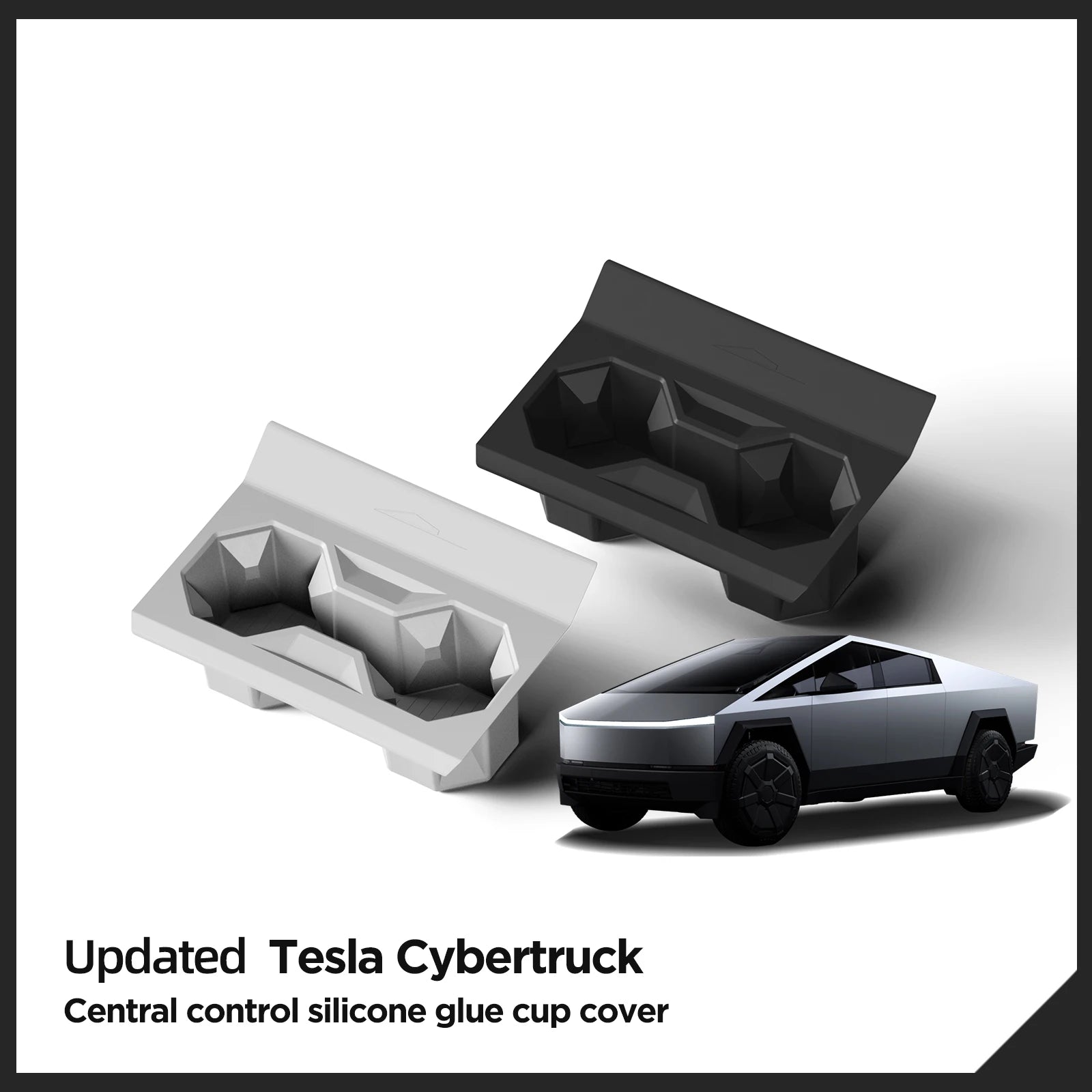 For Tesla Cybertruck 2024 2025 Water Cup Holder Central Control Drinks Holder Car Interior Accessories Water Cup Storage Box