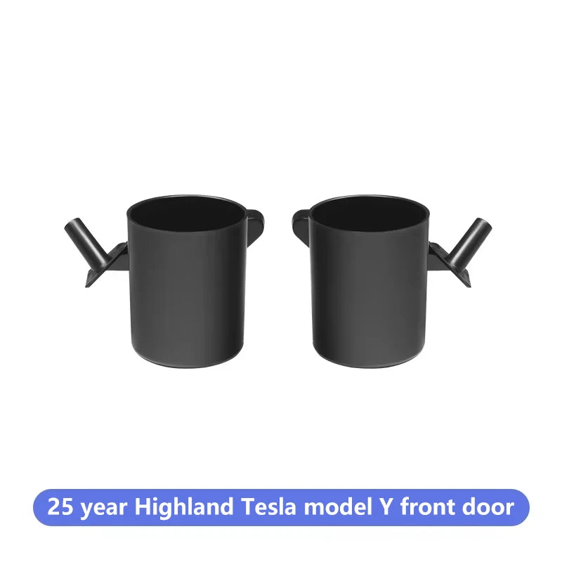 2/4Pcs Suitable for Tesla Highland Model 3 Y Car Door Cup Holder, Storage Box, Door Holder, Beverage Holder, Water Bottle Ho