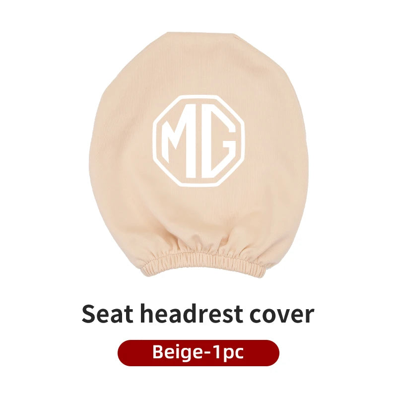 Car Black Seat Cover Headgear Headrest Covers Decoration For Morris Garages MG 3 5 6 7 HS ZS GS Hector TF GT ZR RX5 RX8 350 550