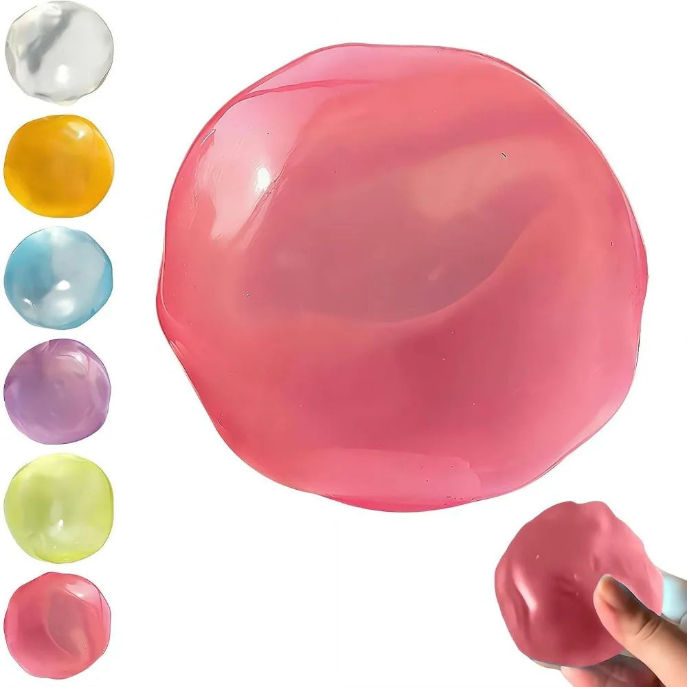 Soft Coconut Oil Stress Ball Stress Relief Non-rebound Squeeze Sensory Fidget Ball Reusable Shapeable Decompression Pinch Toy