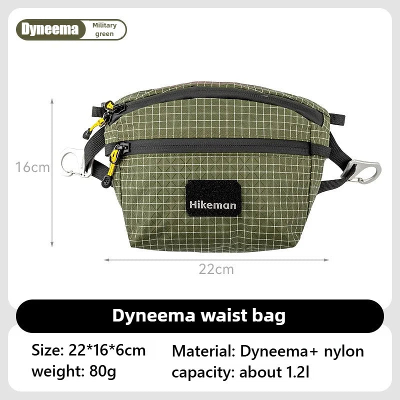 Outdoor Chest Bag UHMWPE 1.2L Large Capacity Waterproof Adjustable Lightultra Bag for Camping Hiking Cycling Running Fishing