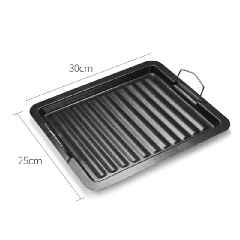 NEW High Quality Stainless Steel Grill Griddle Pan Outdoor Camping BBQ Tools Style Barbecue Non Stick Frying Steak Frying Pot