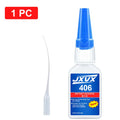 5 Pieces of Super Strong Glue 406, 10 Seconds Instant Drying, Waterproof, Good Stability, Full Bonding Tool. Suitable for Wood, Plastic, Ceramics, Metal, Rubber, Office Tool